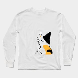 A cat with its eyes closed Long Sleeve T-Shirt